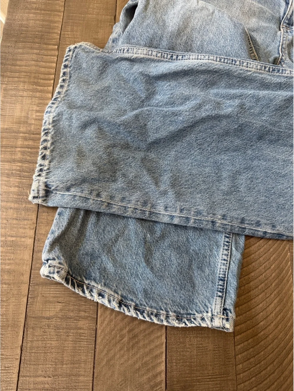 We The Free Tinsely Baggy High Rise Straight Leg Jeans